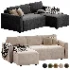 Canape d angle reversible convertible 3 places tissu avec coffre BERLIN - Thumbnail 5