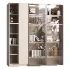Glass Bookcase Display Cabinet with Decor - Thumbnail 1