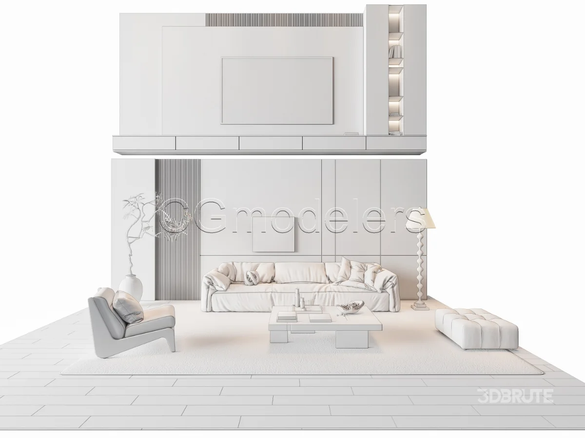 MODERN LUXURY LIVING ROOM SET 7 Image 19