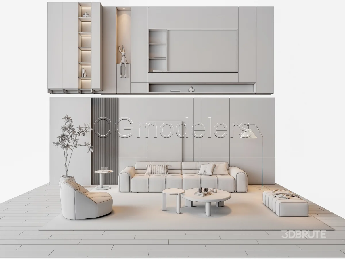 MODERN LUXURY LIVING ROOM SET 9 Image 19