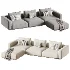 3 seater sectional fabric garden sofa - Thumbnail 2