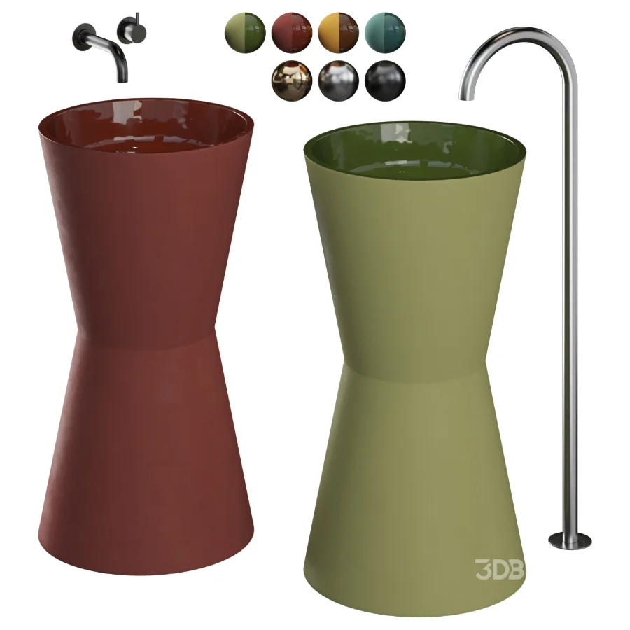Freestanding Clay Basins FB II | Studio LOHO Image 3