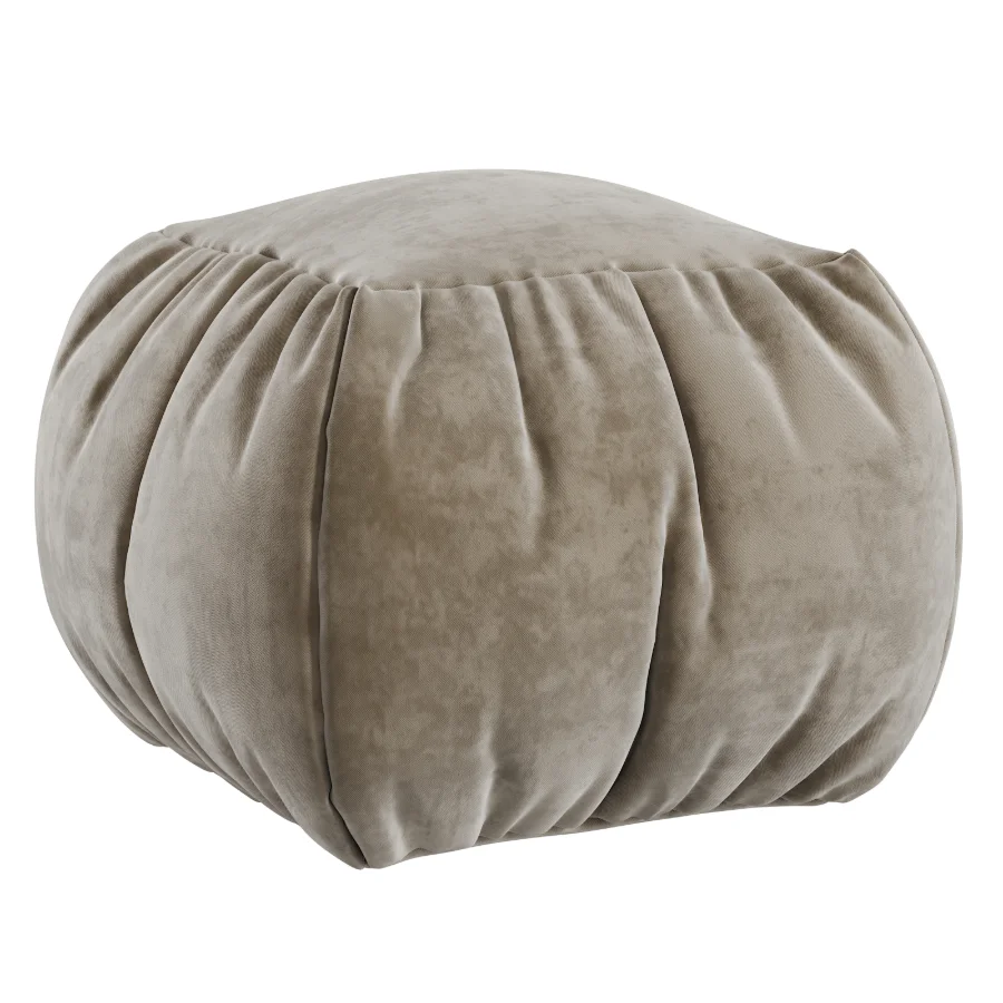Velvet Pouf Image 1