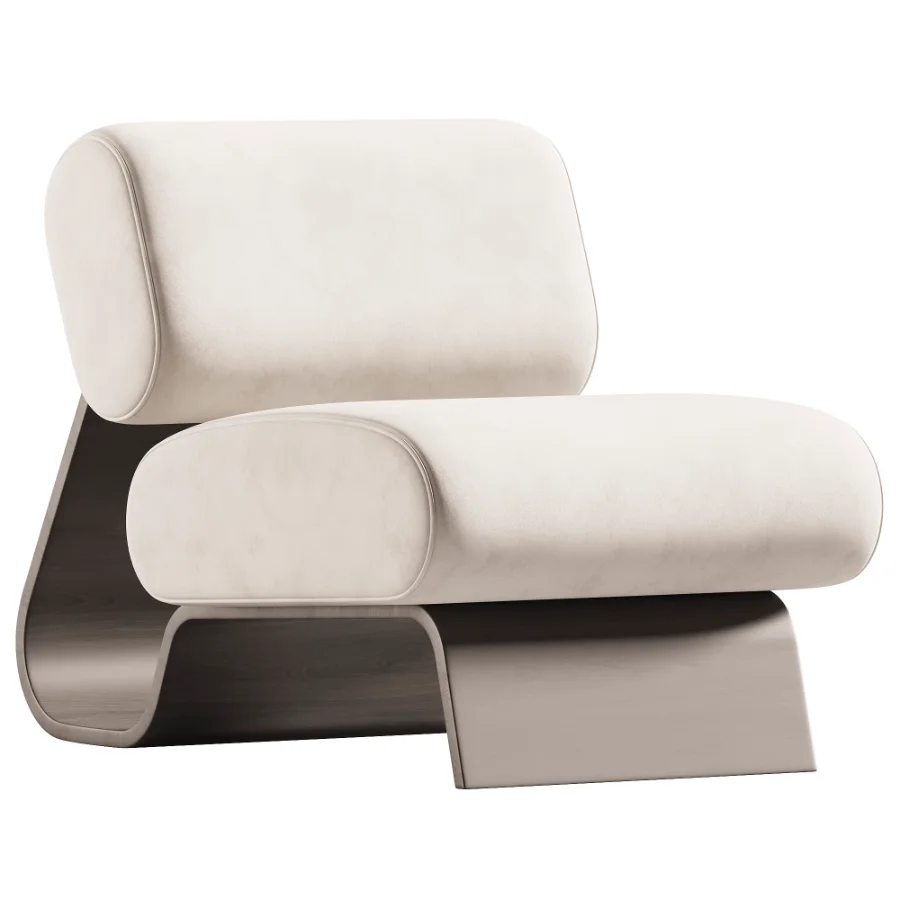 Fabric Lounge Chair Image 1