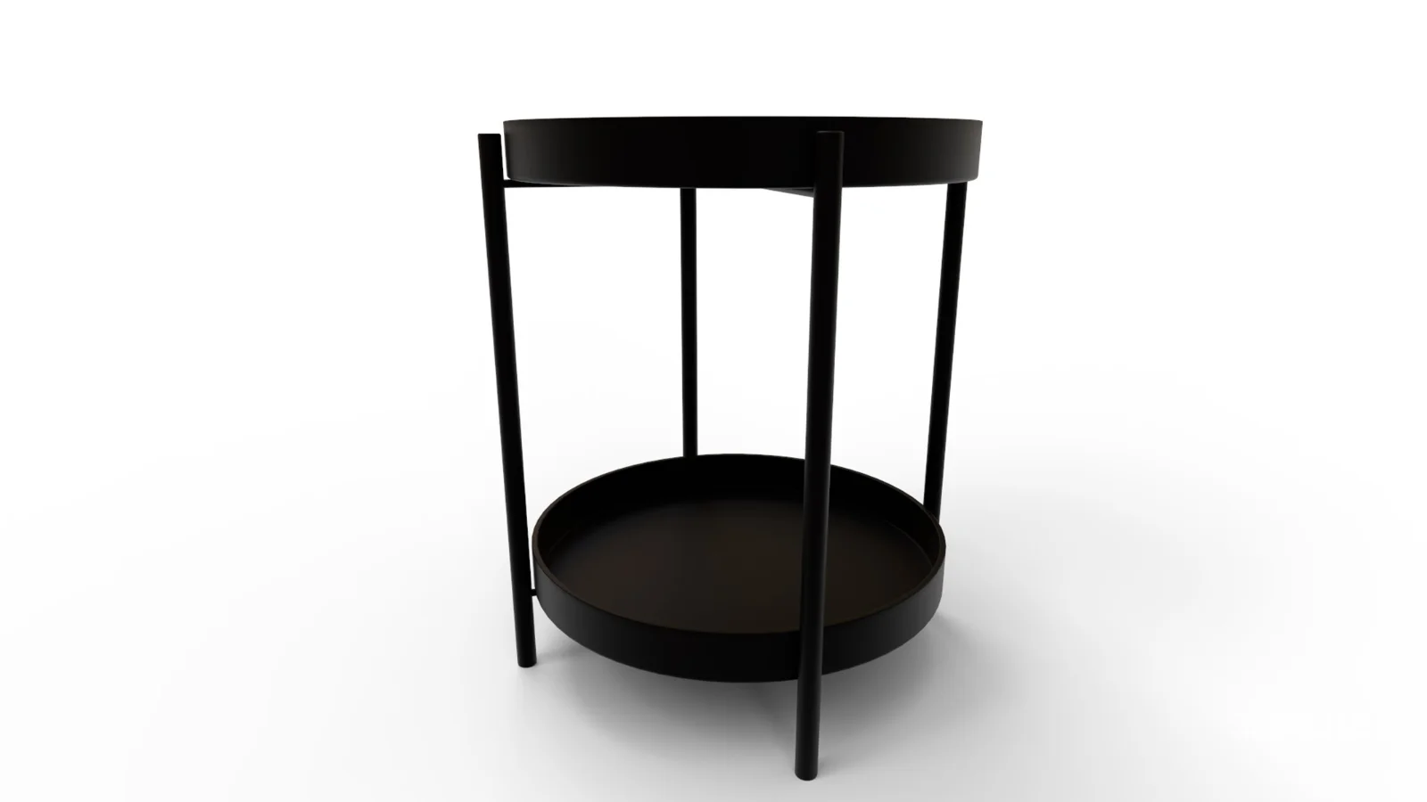Tier Round Storage Side Table End Table Image 6