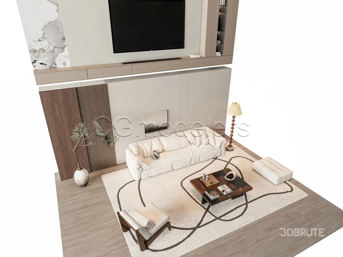 MODERN LUXURY LIVING ROOM SET 7 Image 9