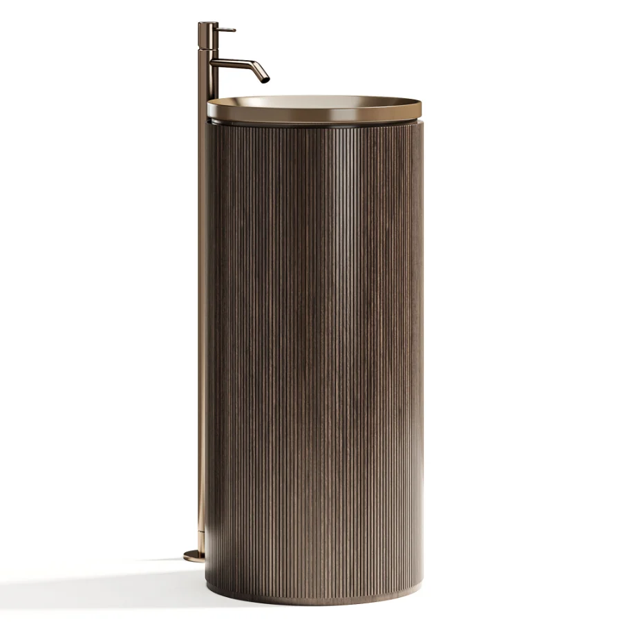Grate Freestanding Washbasin Wood Image 3