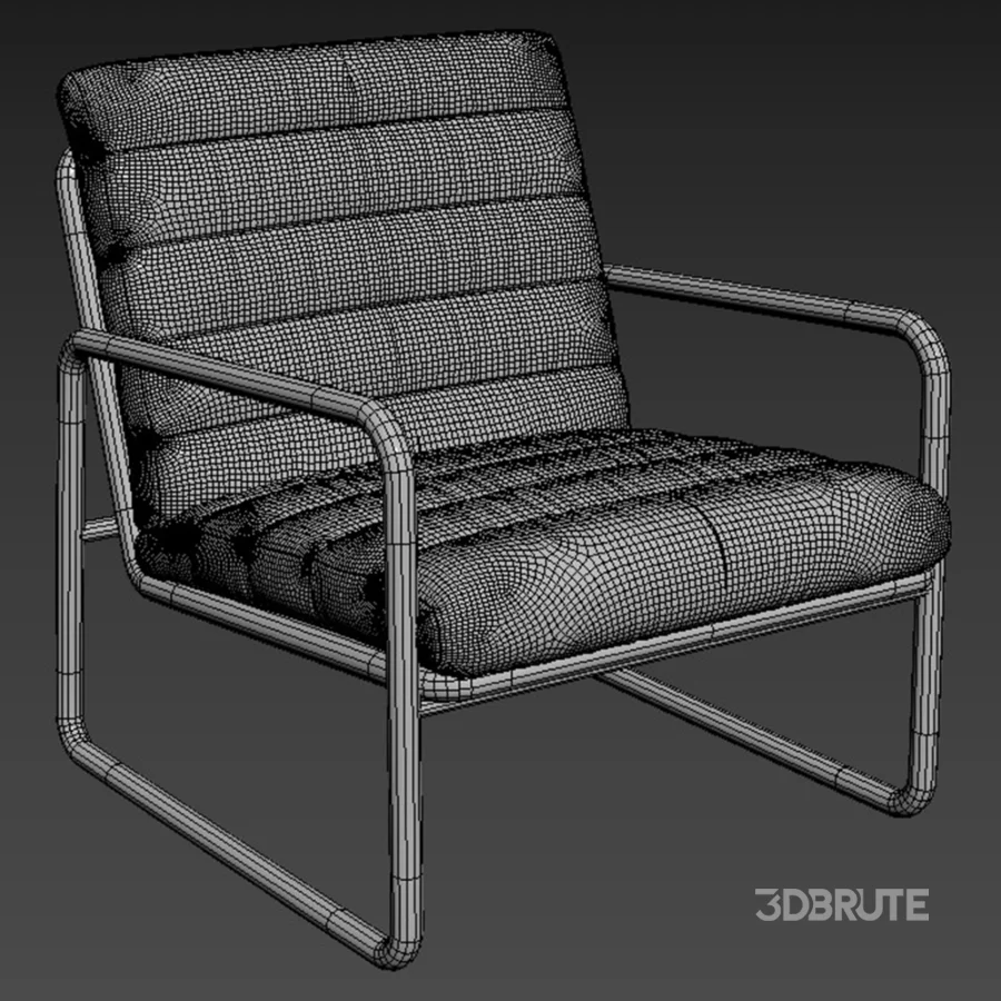 Leather And Stainless Steel Decorated Chair By Zara Image 2
