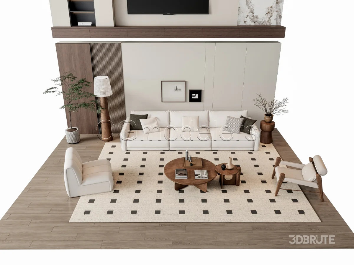 MODERN LUXURY LIVING ROOM SET 6 Image 14