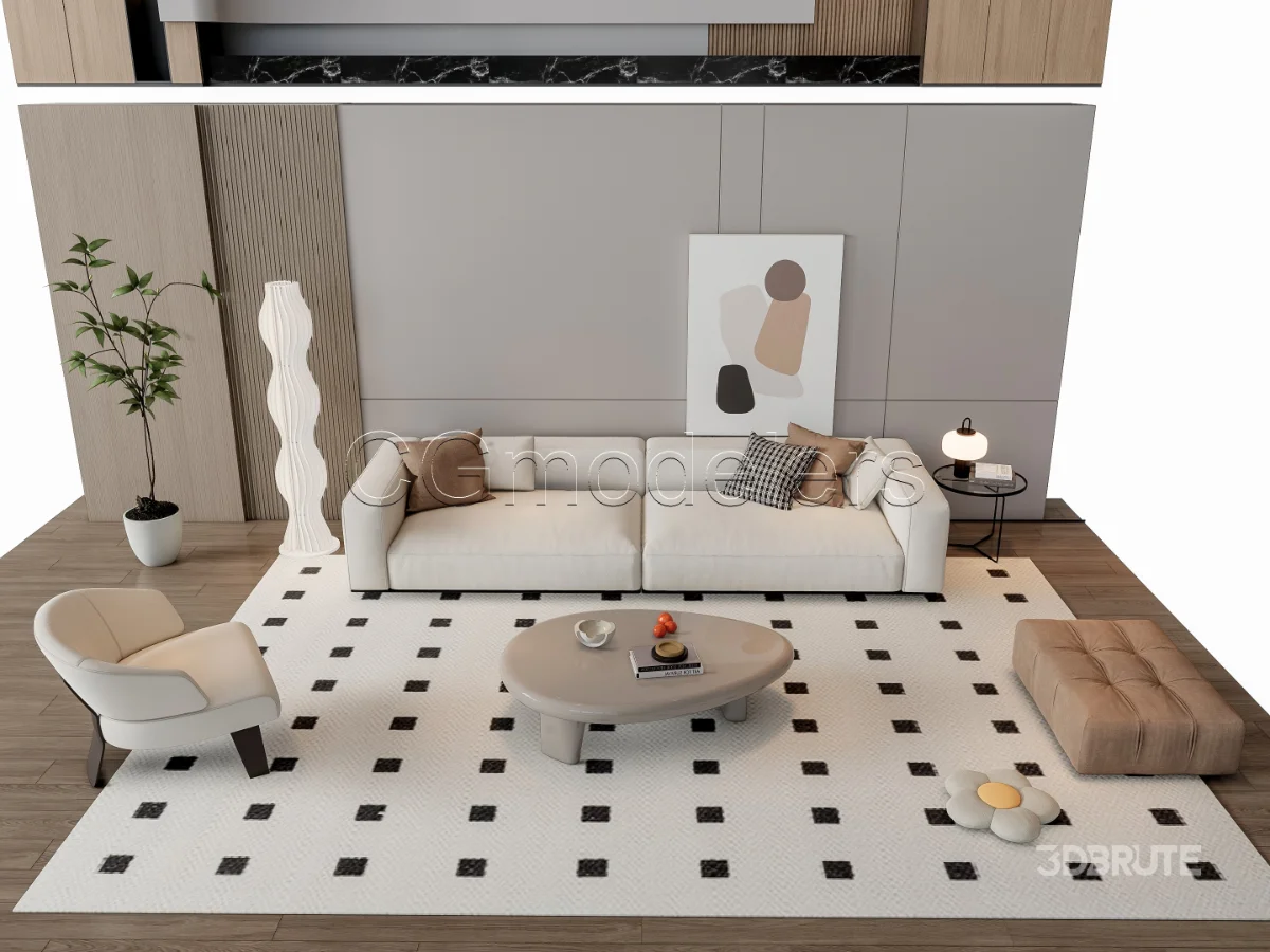 MODERN LUXURY LIVING ROOM SET 19 Image 8