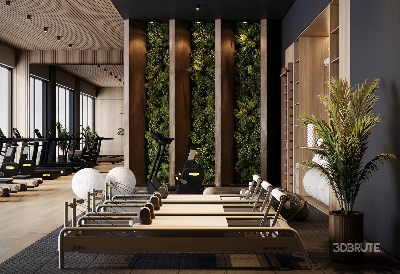 Modern Luxury Home Gym Interior 01 Image 3