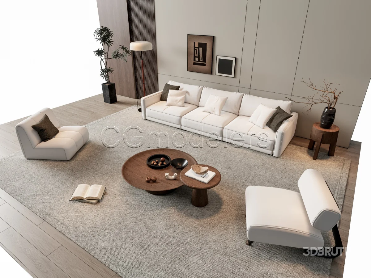 MODERN LUXURY LIVING ROOM SET 8 Image 14