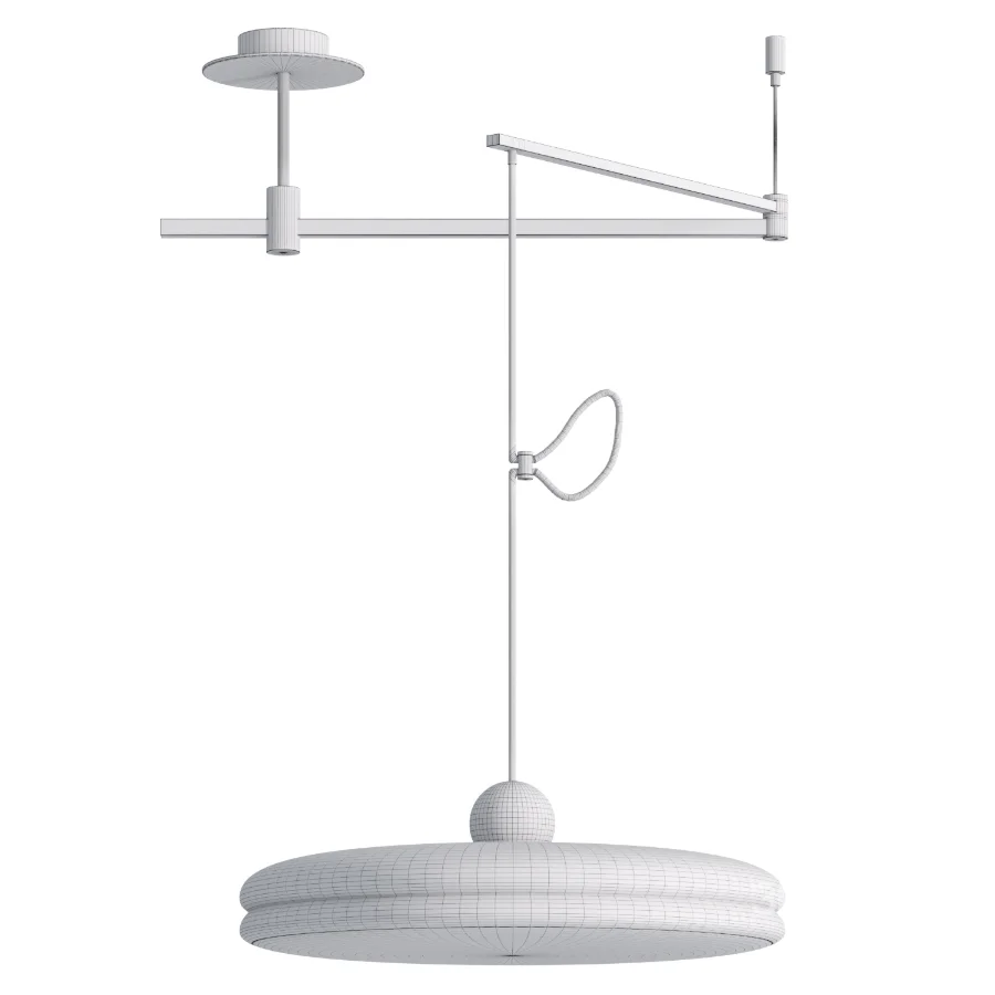 Adjustable Arm Flat Pendant Lamp Image 1