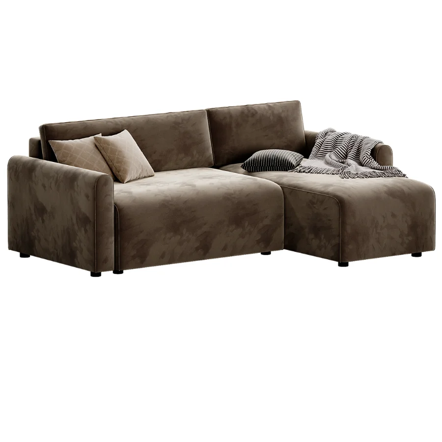 Canape d angle reversible convertible 3 places tissu avec coffre BERLIN Image 3