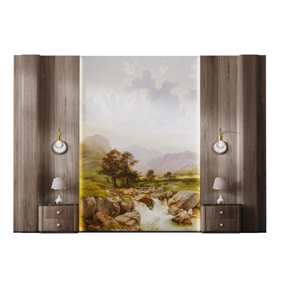 Modern style bedroom headboard set 002 Image 1