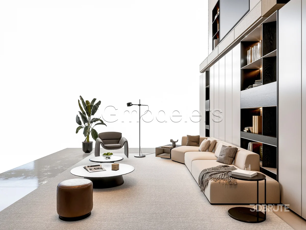 MODERN LUXURY LIVING ROOM SET 4 Image 8