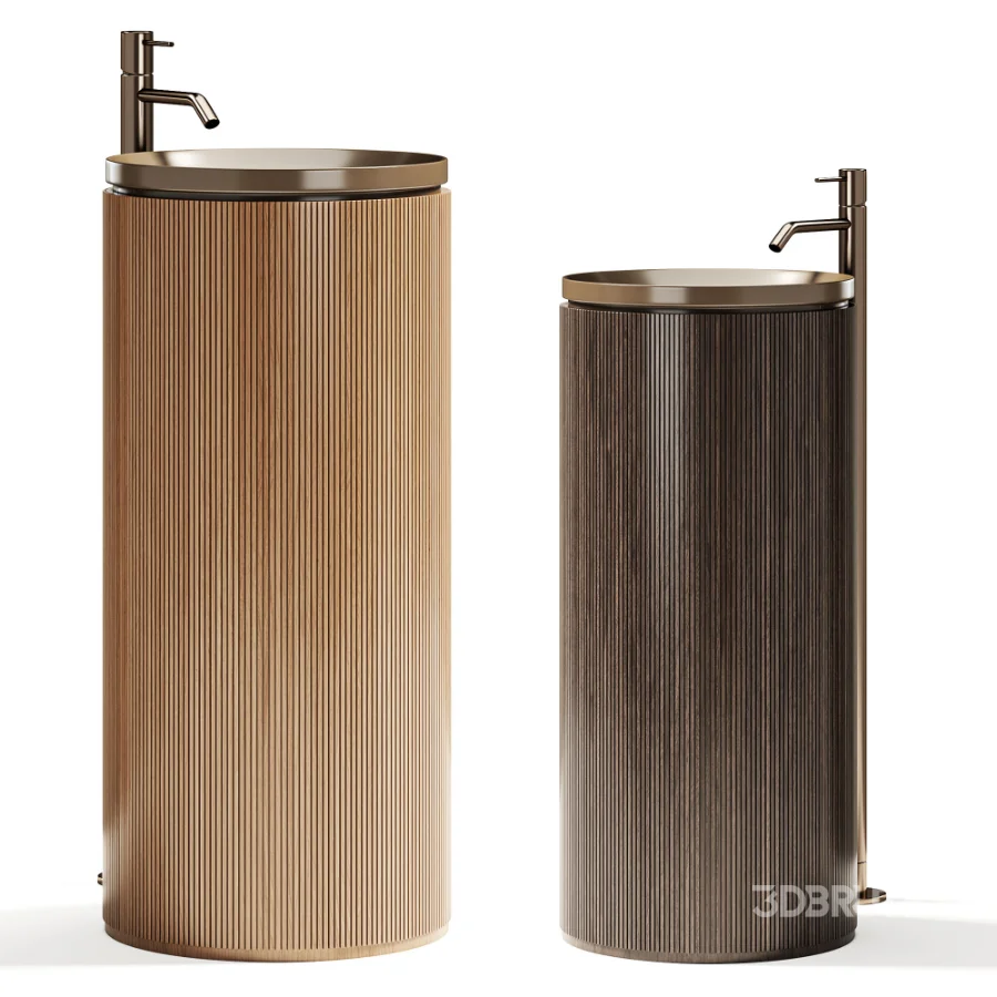 Grate Freestanding Washbasin Wood Image 2