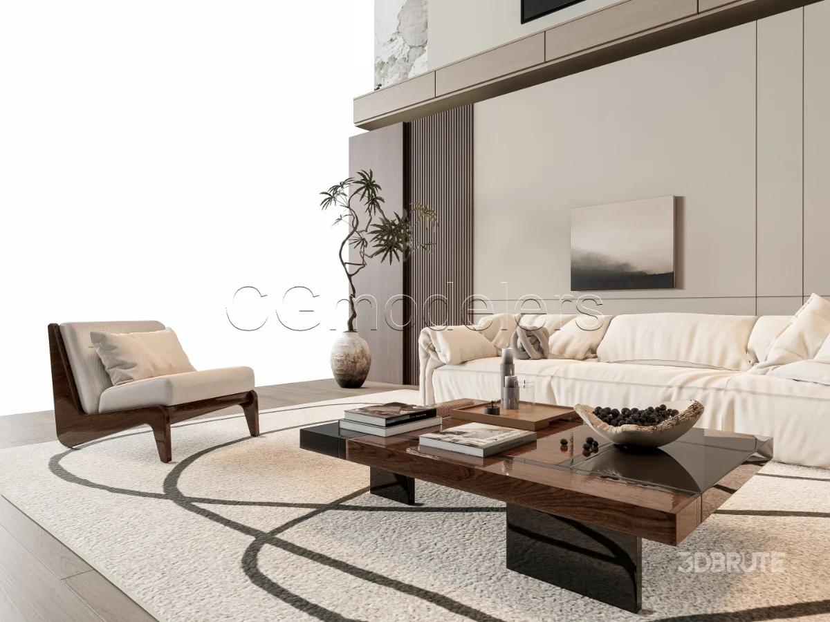 MODERN LUXURY LIVING ROOM SET 7 Image 5