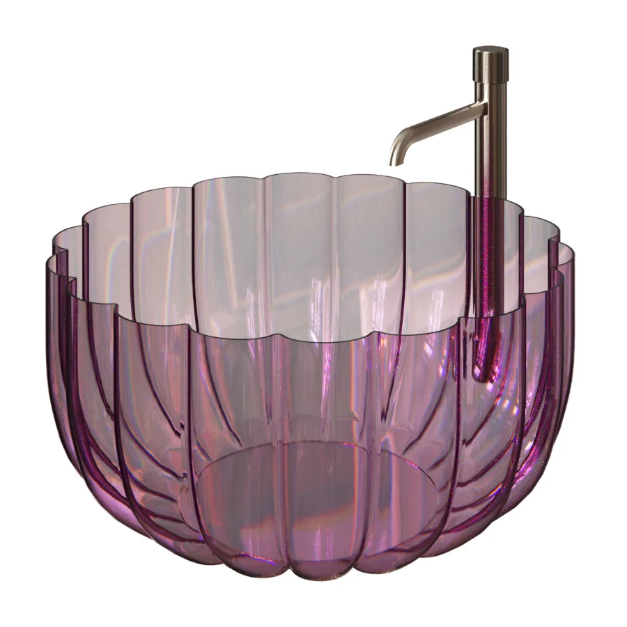 Glass Countertop Washbasin Image 1