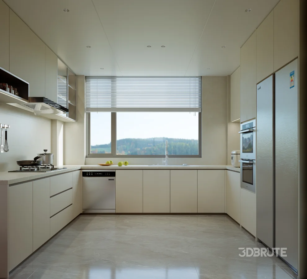 Modern villa living room and dining room interior Image 4