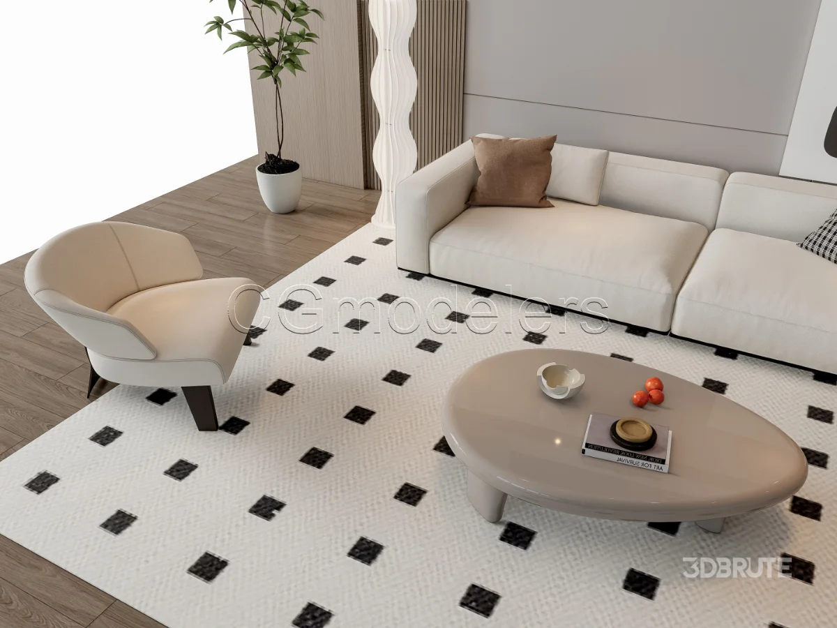 MODERN LUXURY LIVING ROOM SET 19 Image 16