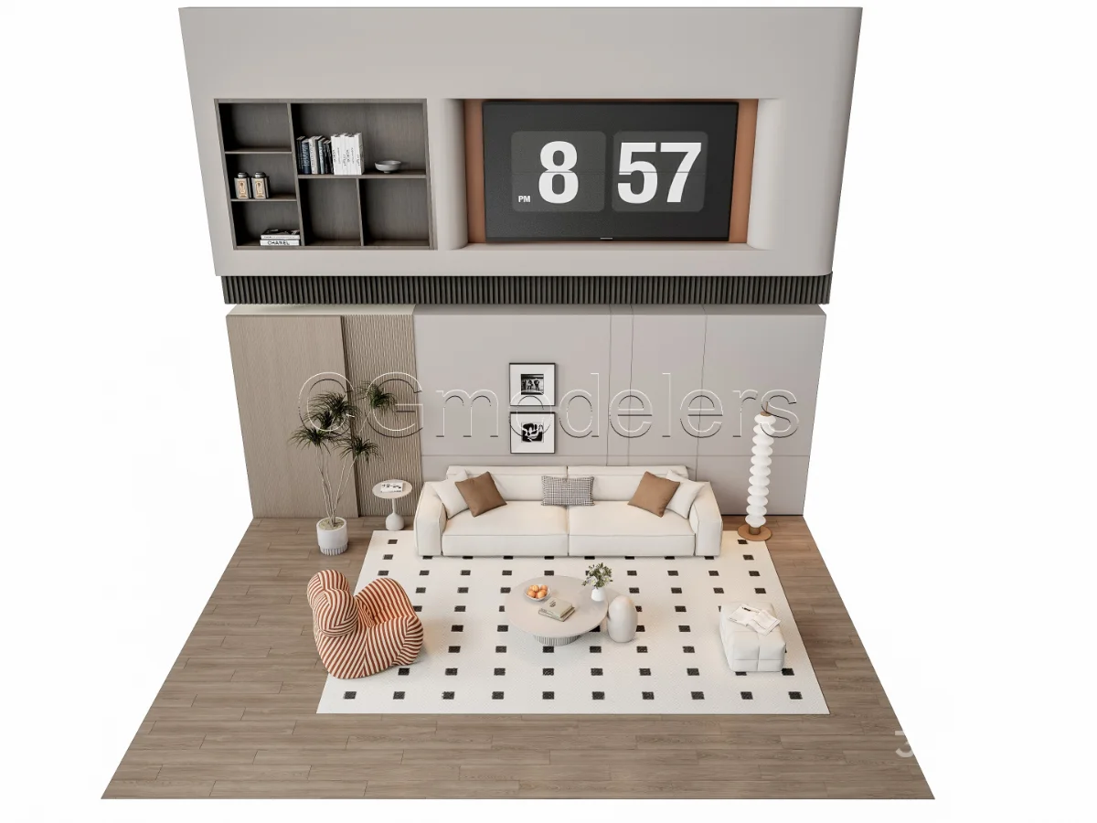 MODERN LUXURY LIVING ROOM SET 12 Image 6