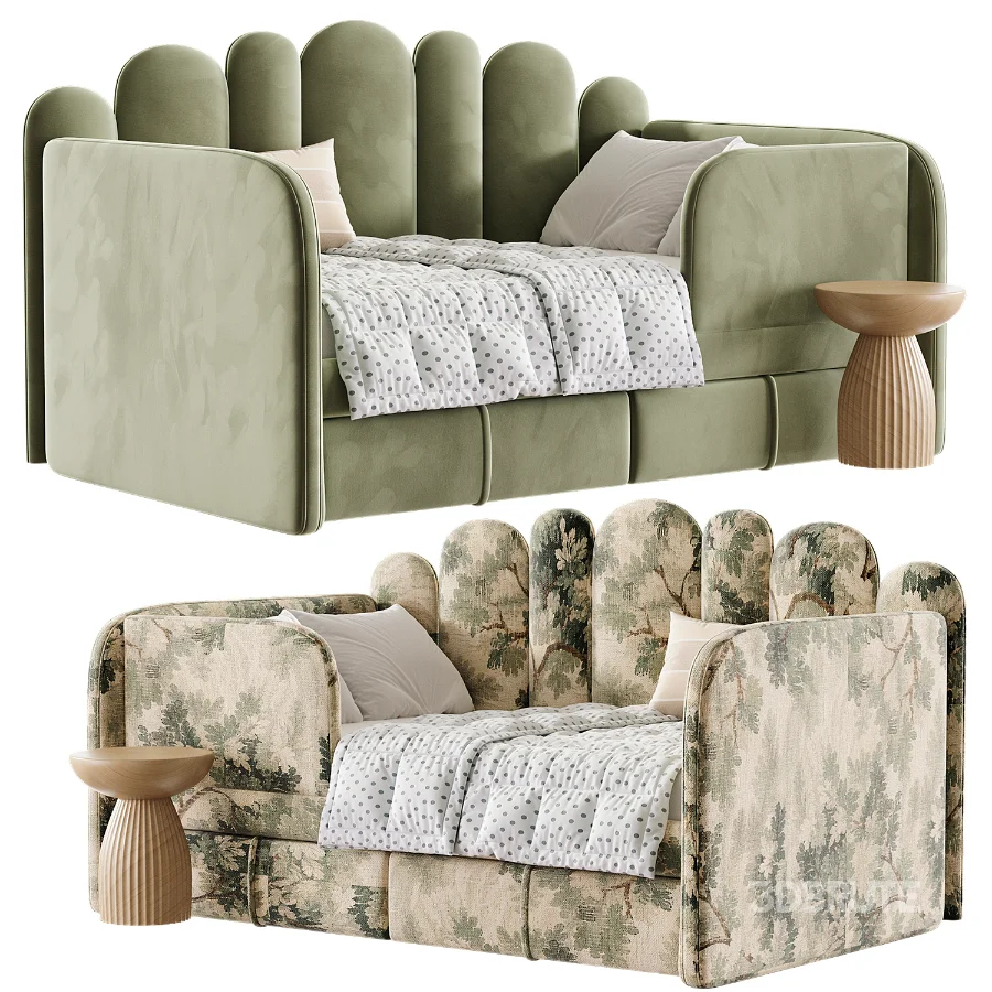 Woody Childrens Upholstered Sofa Bed Image 4