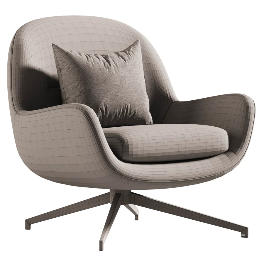 Jensen lowback swivel armchair Image 3