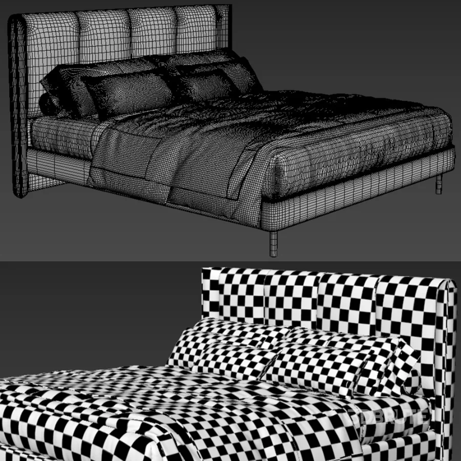 Scandinavian double bed 02 Image 3