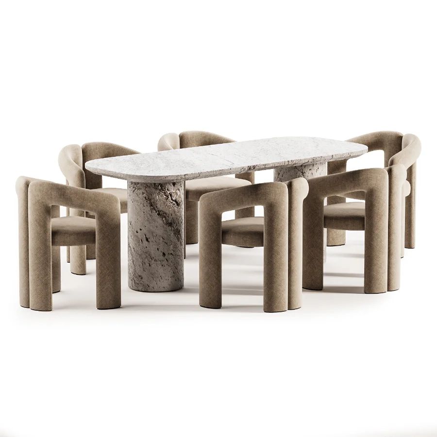 TONDO dining table and Dudet armchair Image 2
