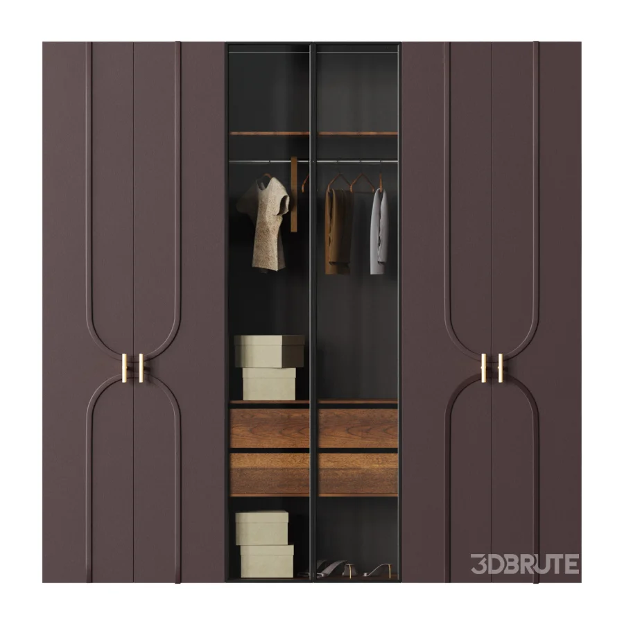Wardrobe with Clothes Image 1