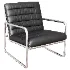 Leather And Stainless Steel Decorated Chair By Zara - Thumbnail 1