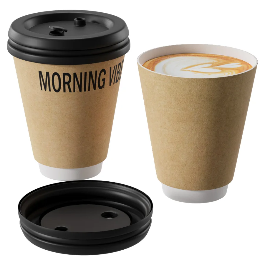 Coffee in Kraft Paper Cups Image 1