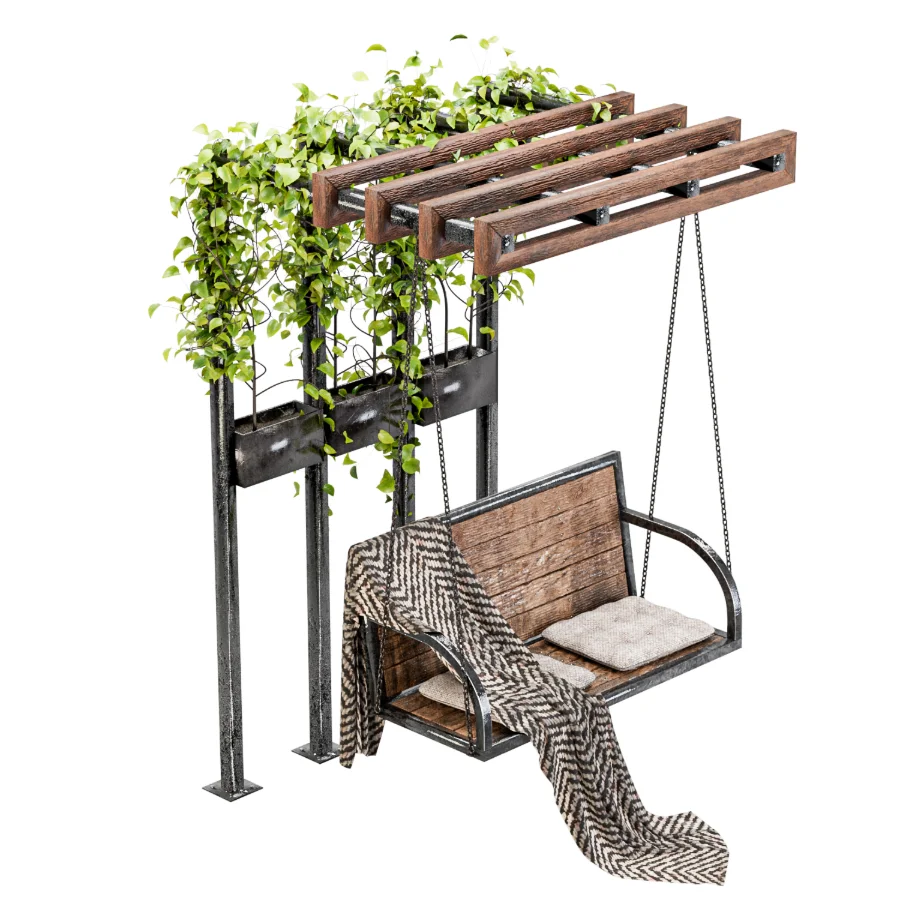 Rustic Garden Swing Lounge Image 1