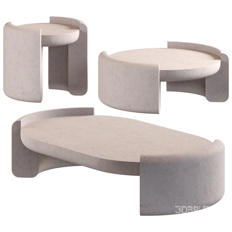 Pimar Limestone Fuente Coffee Table Image 4