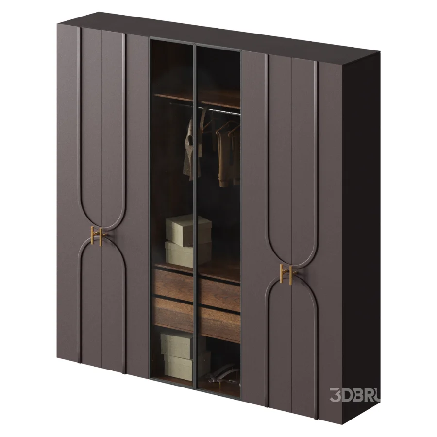 Wardrobe with Clothes Image 3