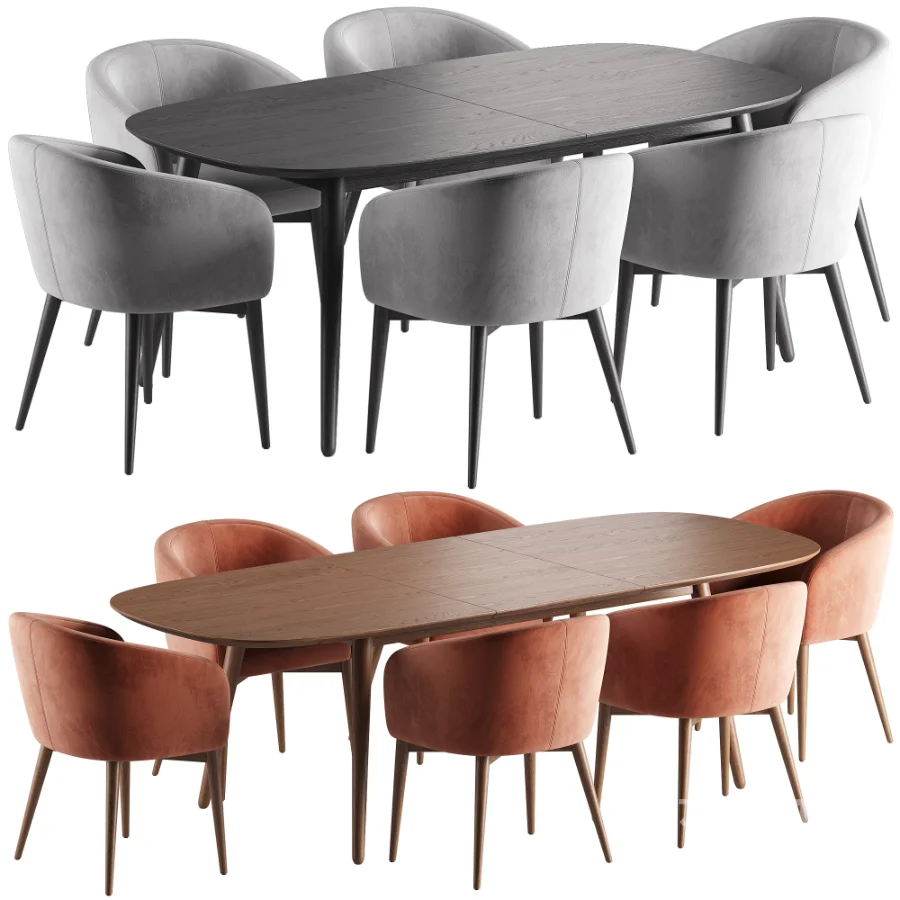 Torino Chair Fjord Dining Table Image 1
