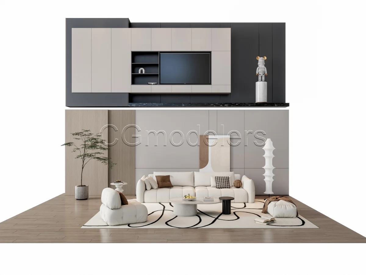 MODERN LUXURY LIVING ROOM SET 20 Image 1