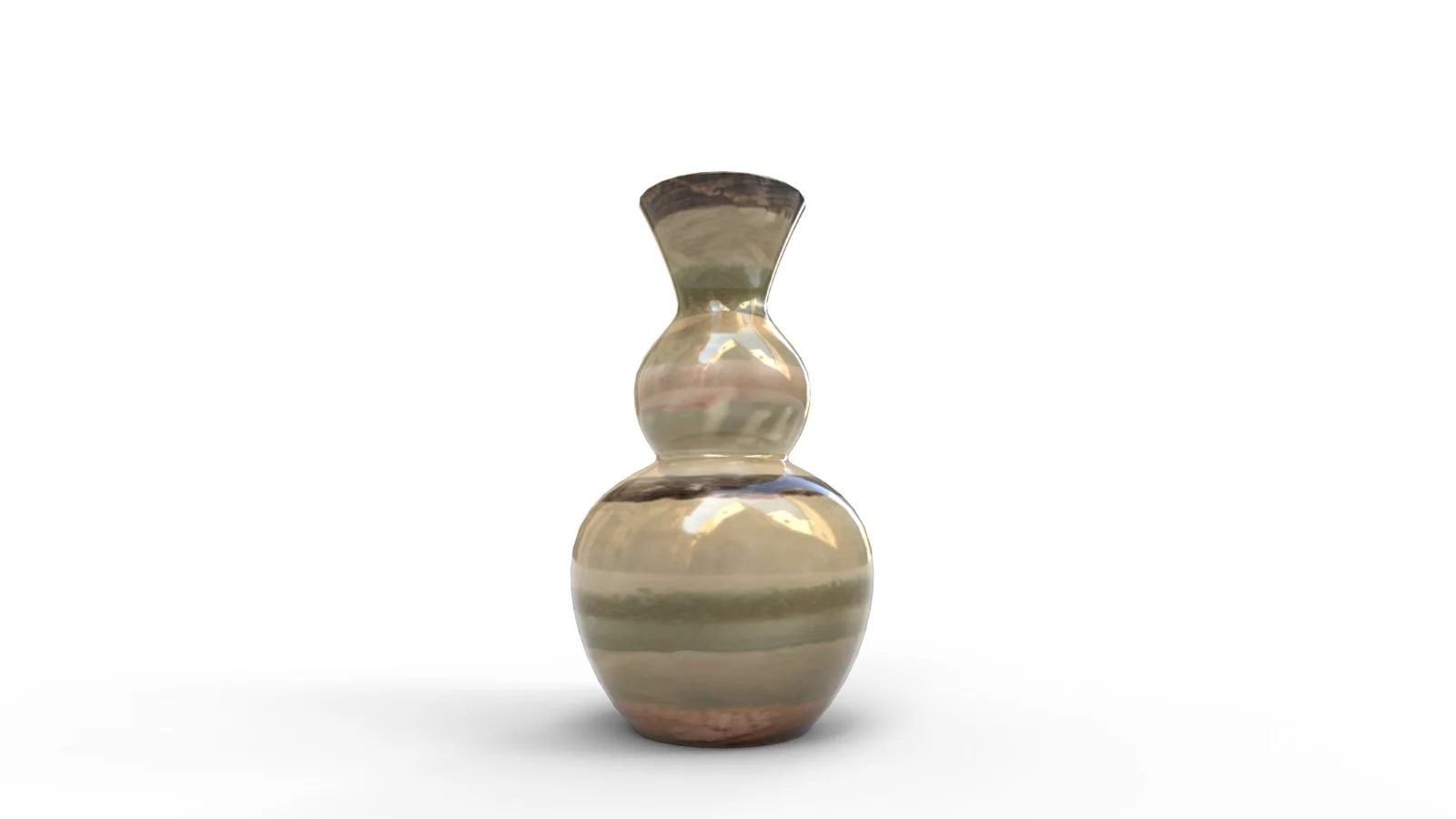 Bradburn Home Double Gourd Stripe Floor Vase Image 4