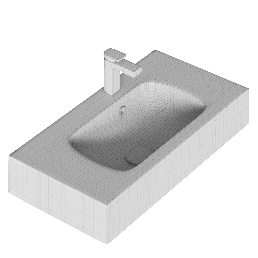 Aquaton Richmond 100 White Washbasin Image 2
