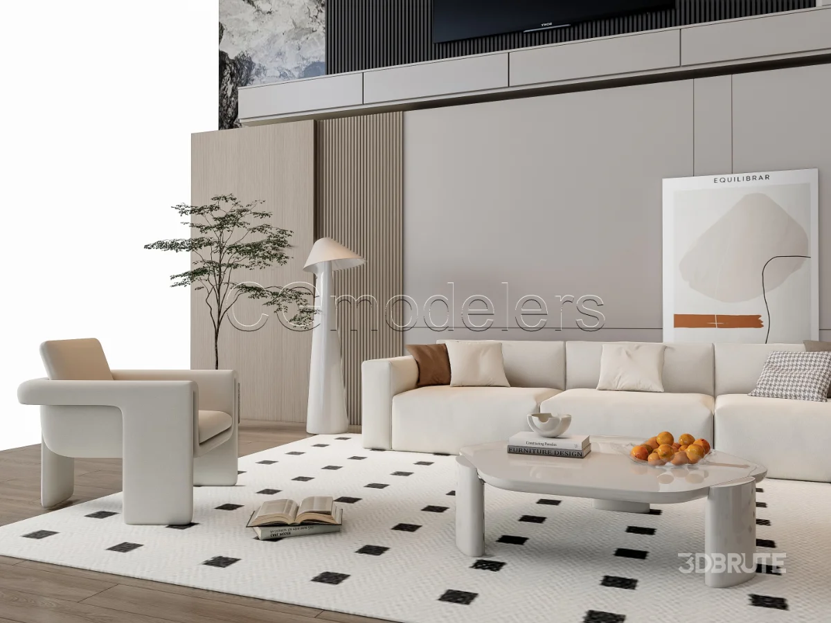 MODERN LUXURY LIVING ROOM SET 17 Image 8