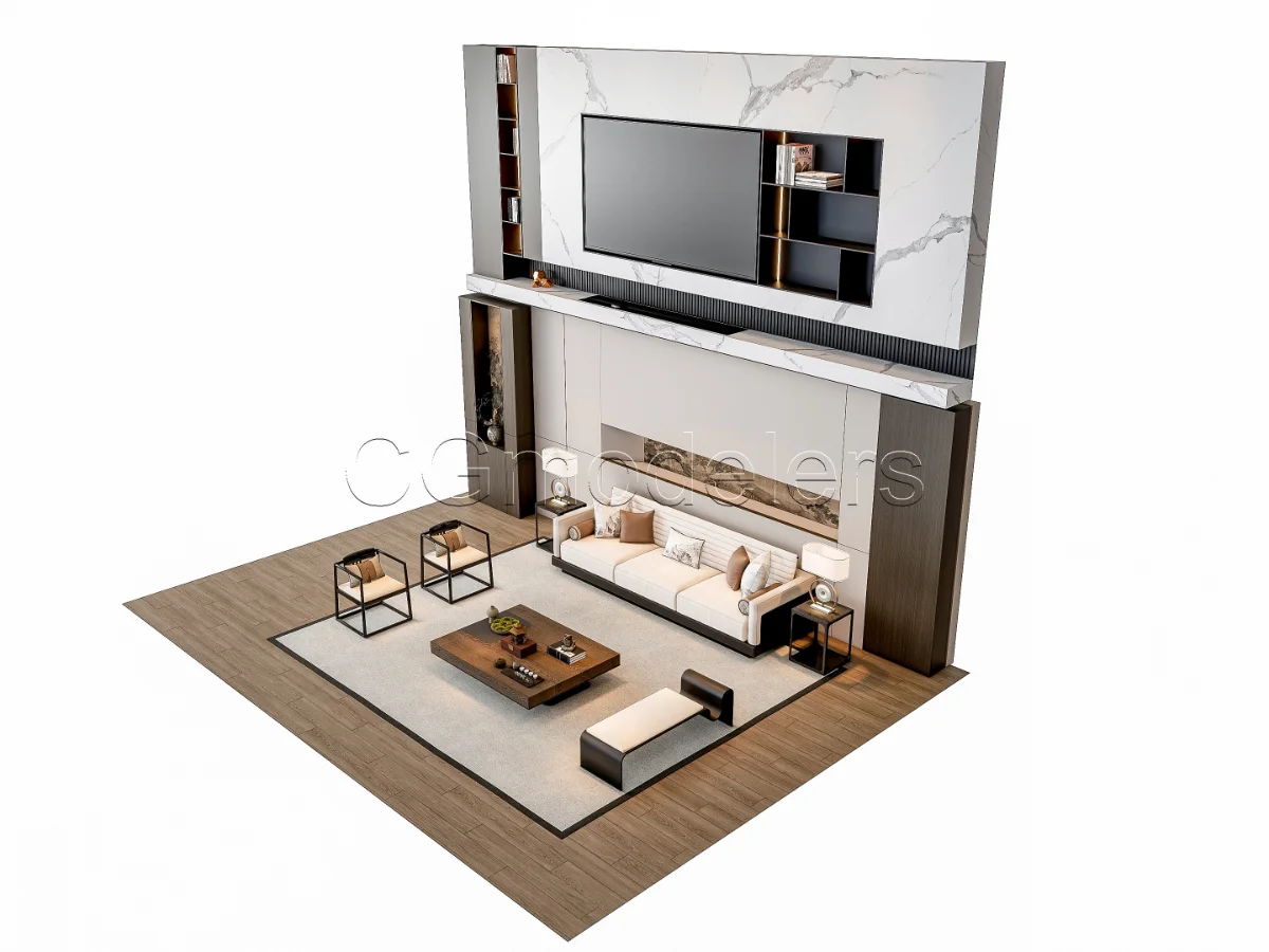 MODERN LUXURY LIVING ROOM SET 3 Image 16