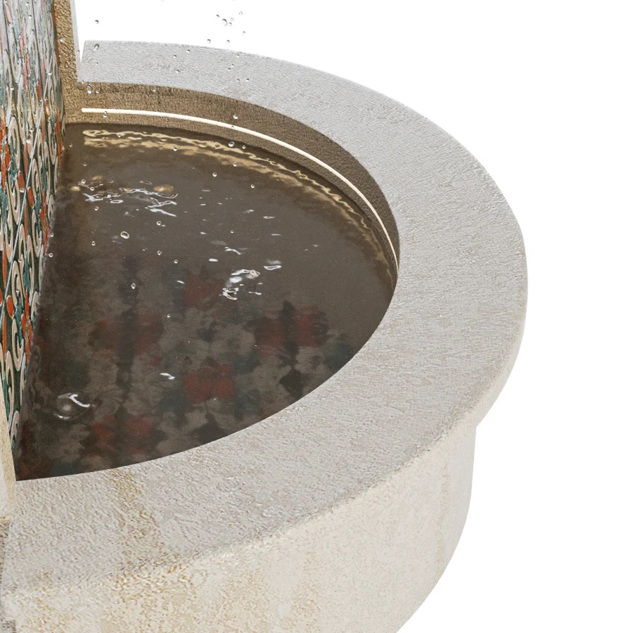 Mediterranean Mosaic Wall Fountain Image 2