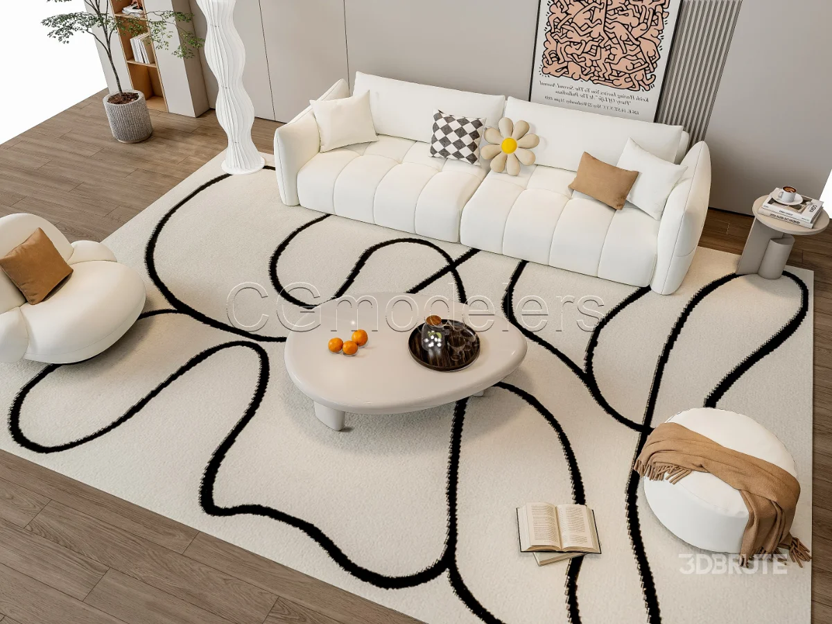 MODERN LUXURY LIVING ROOM SET 5 Image 4