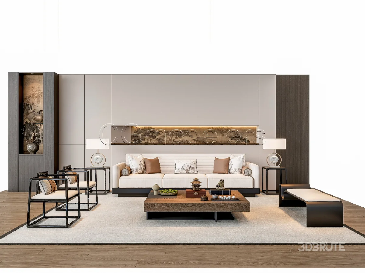 MODERN LUXURY LIVING ROOM SET 3 Image 15