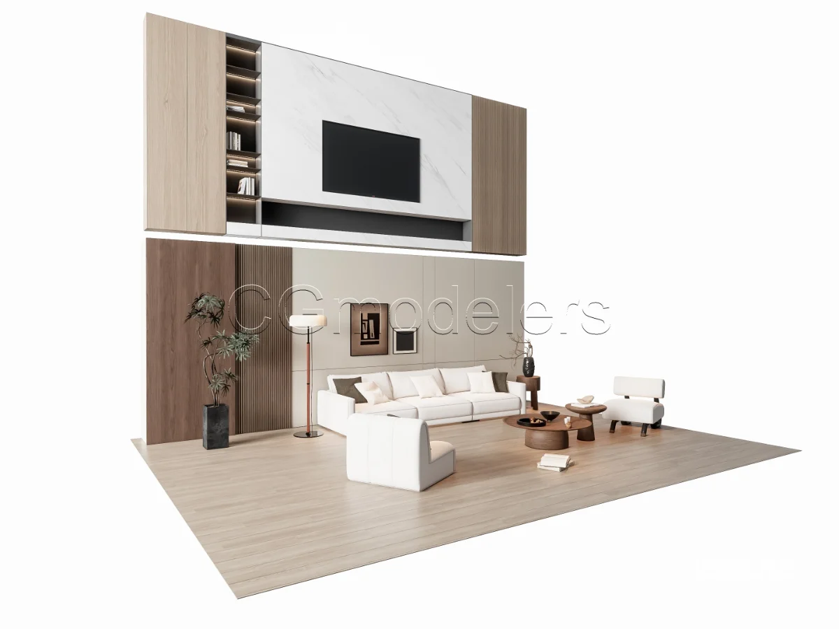 MODERN LUXURY LIVING ROOM SET 8 Image 4