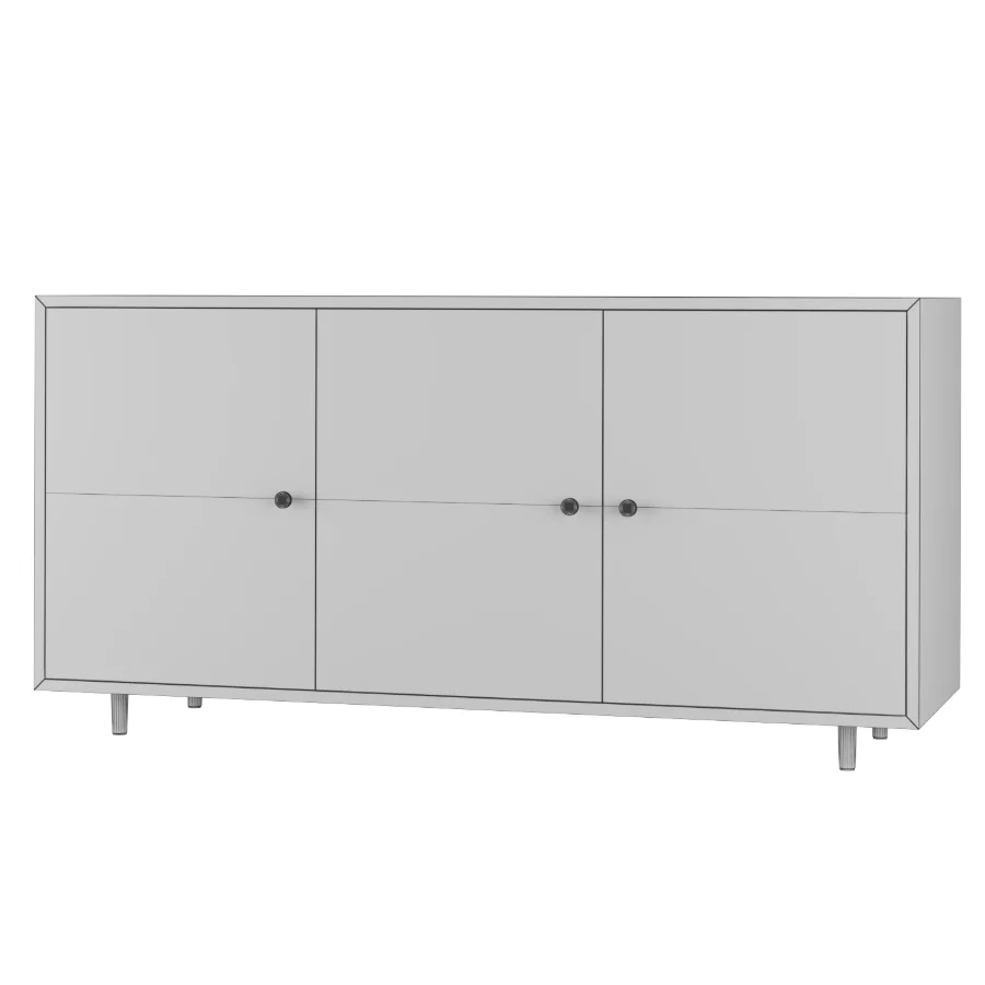 French Abstract Art Accent Cabinet Image 1