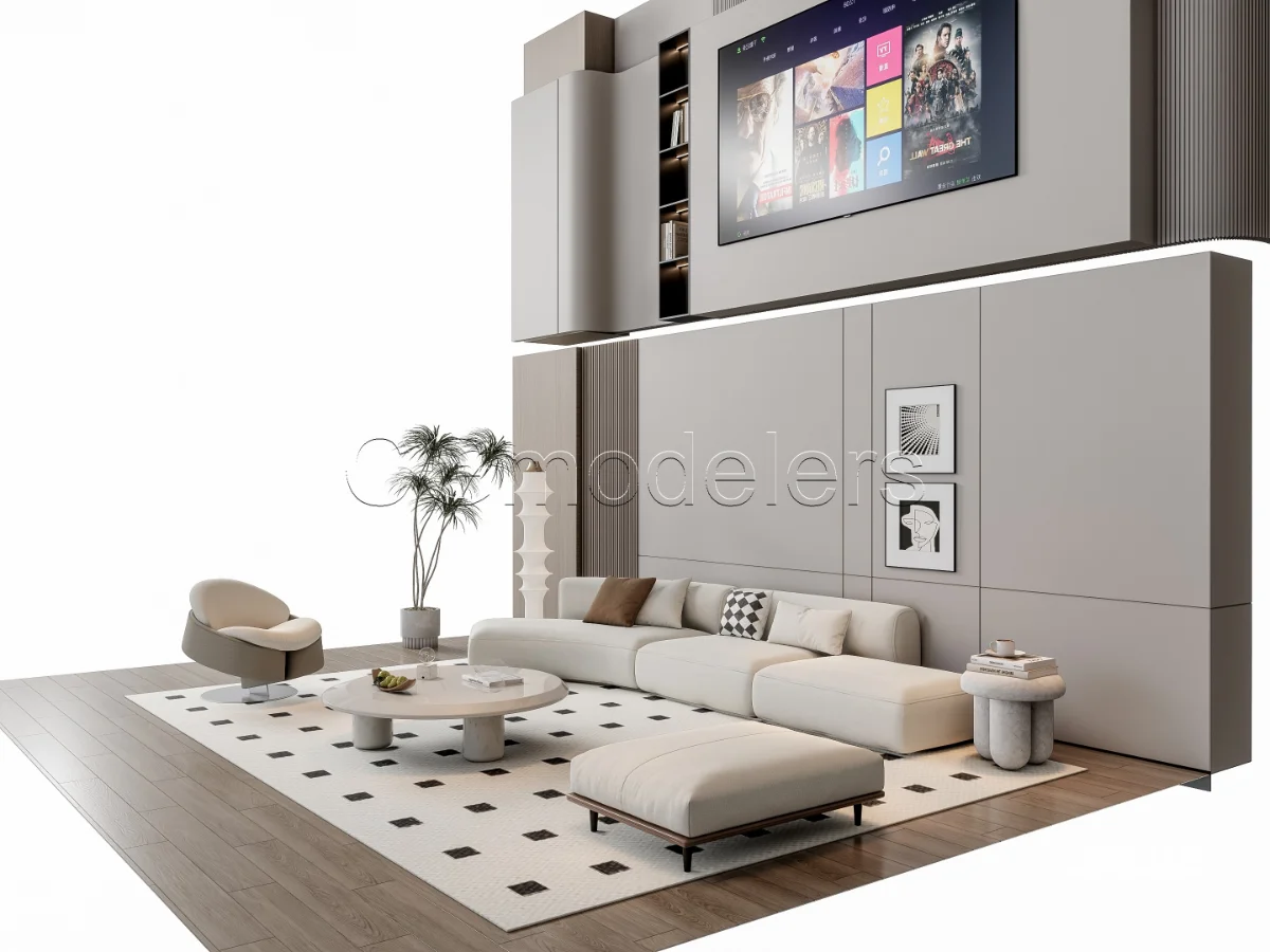 MODERN LUXURY LIVING ROOM SET 11 Image 3