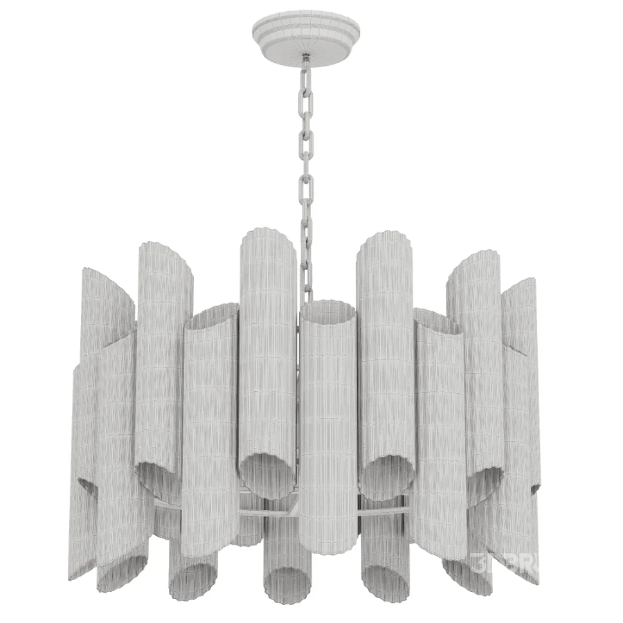 Light Crystal Clear Glass Tubes Chandelier Image 2