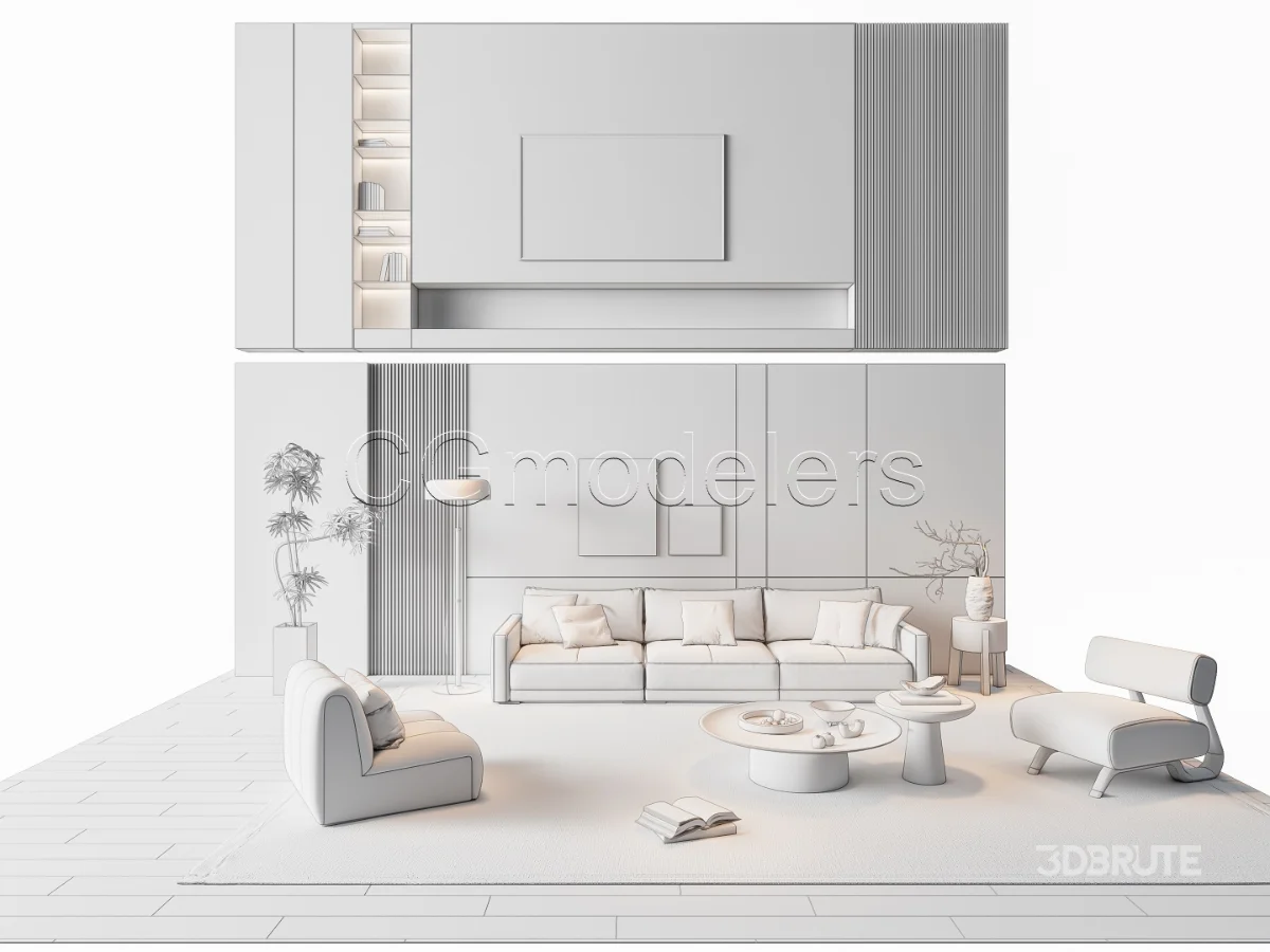 MODERN LUXURY LIVING ROOM SET 8 Image 18